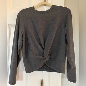 Lululemon Size 6 knotted dark gray sweatshirt